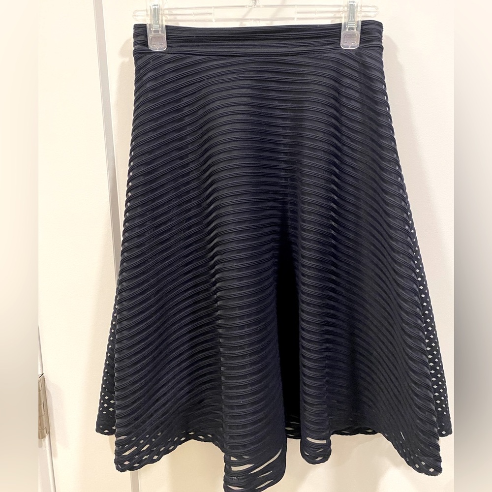 Navy blue A-line skirt